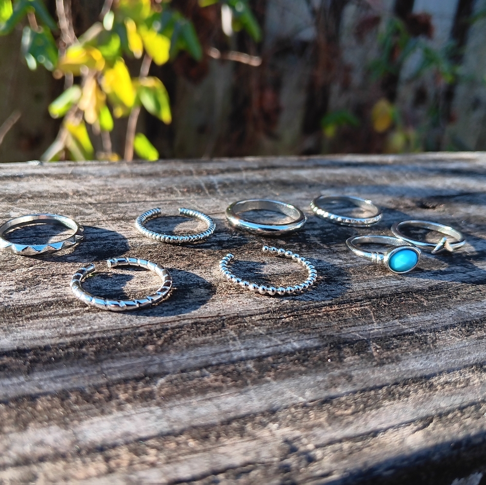 8 Silver Rings, For Kids - Art Class by Target